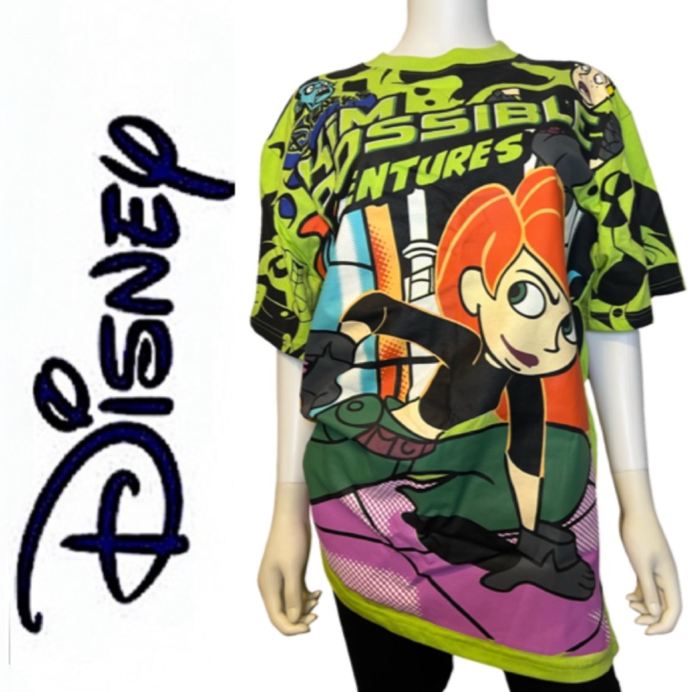 Disney.Vintage.Kim Possible AOP tee shirt.Colllectors item.Mint Condition.XL